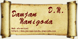 Damjan Manigoda vizit kartica